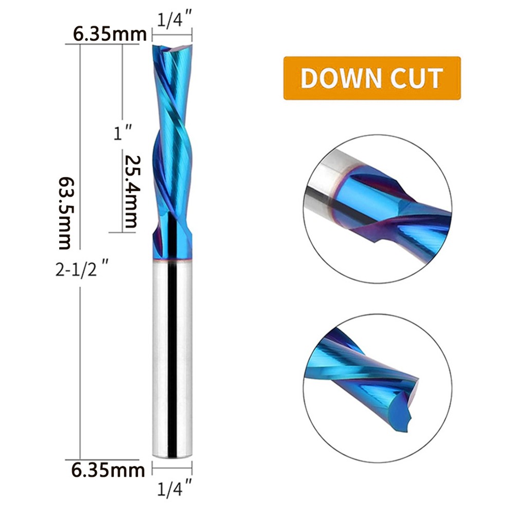Holzbearbeitung Fräser 6 35 mm 2 Flöten UpCut DownCut für glatte Oberflächen - Bild 28 von 49