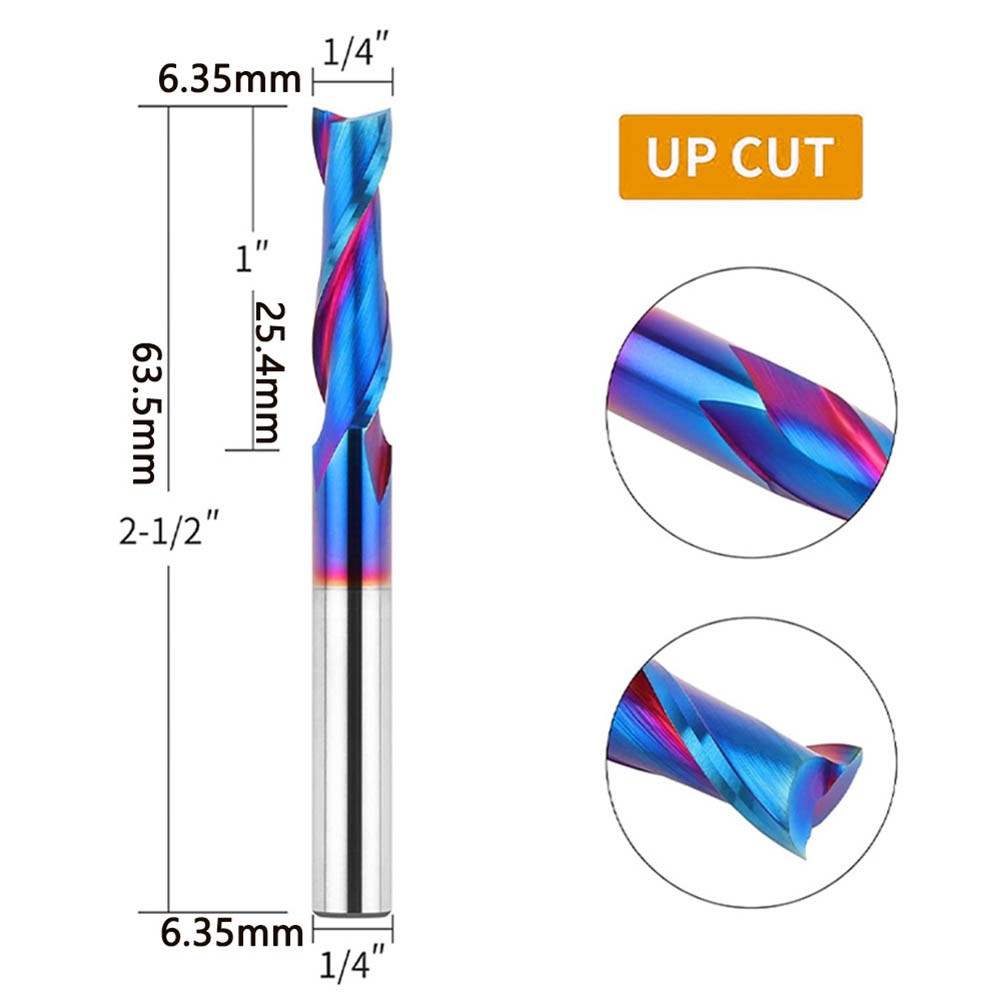 Holzbearbeitung Fräser 6 35 mm 2 Flöten UpCut DownCut für glatte Oberflächen - Bild 24 von 49