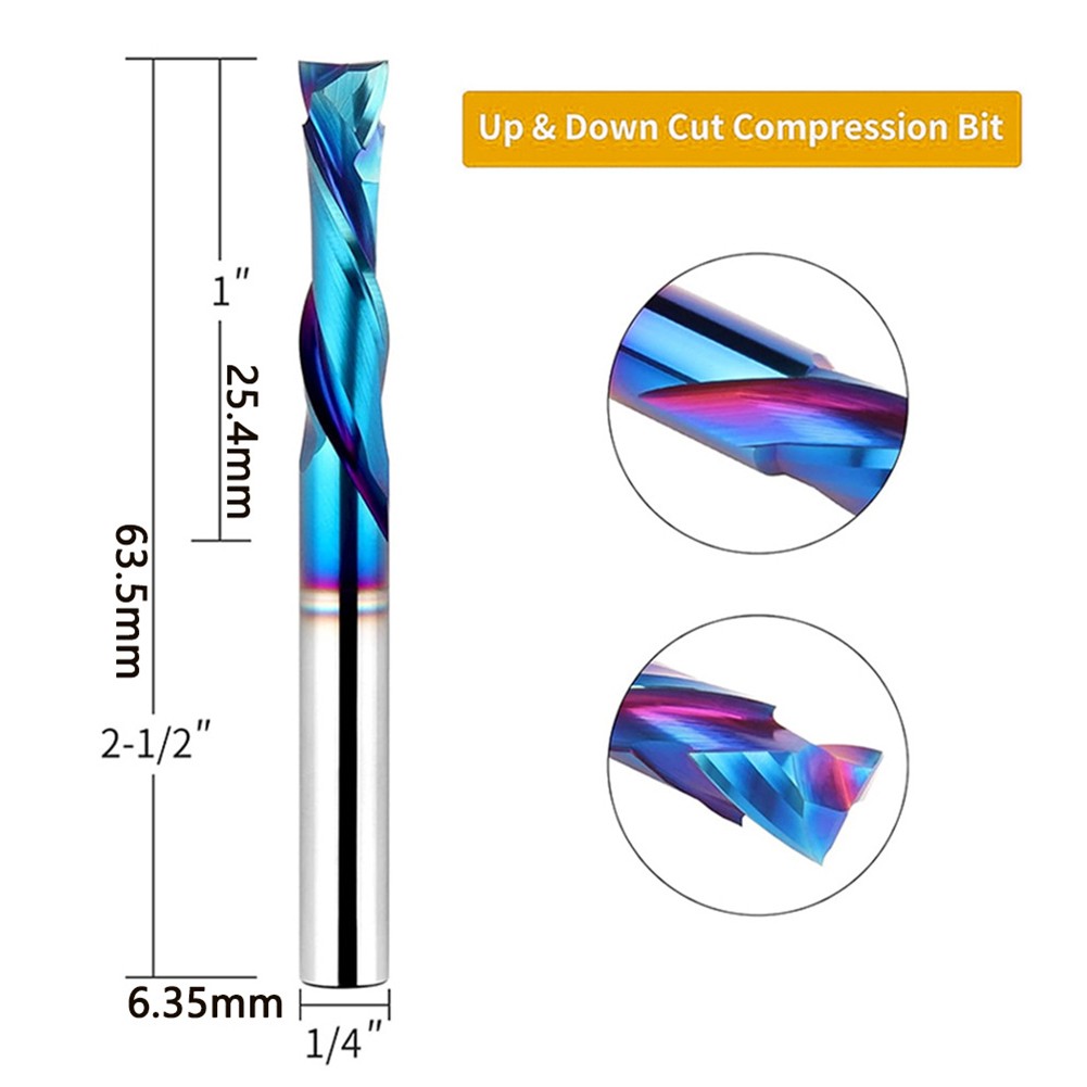 Holzbearbeitung Fräser 6 35 mm 2 Flöten UpCut DownCut für glatte Oberflächen - Bild 34 von 49