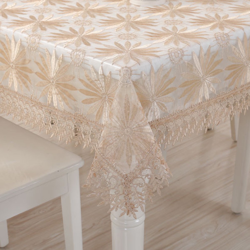Beautiful Floral Embroidery Lace Tablecloth for Dining and Entertaining - Picture 15 of 24