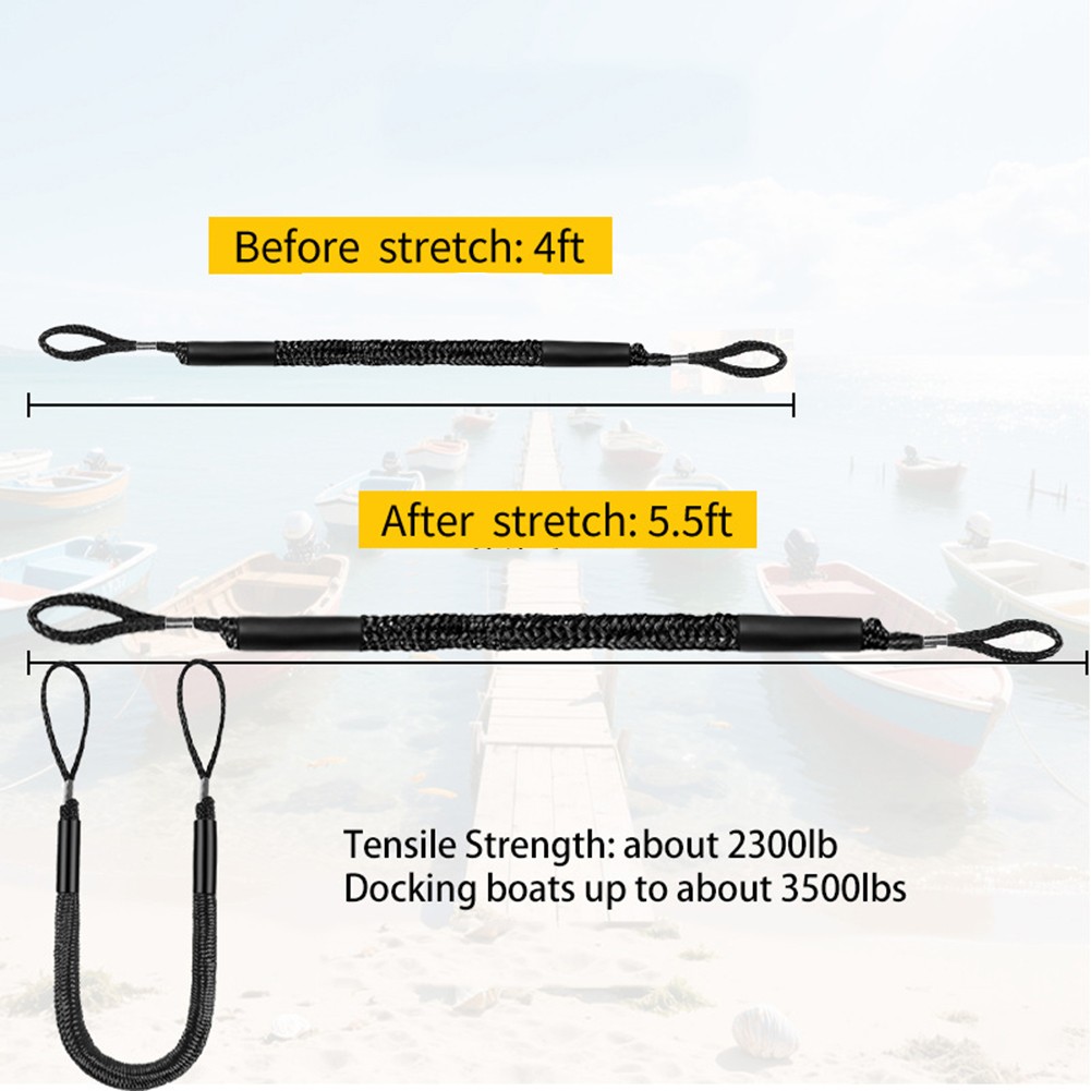 High Strength Bungee Dock Line for Safe Mooring of Boats up to 3500lbs - Picture 32 of 39