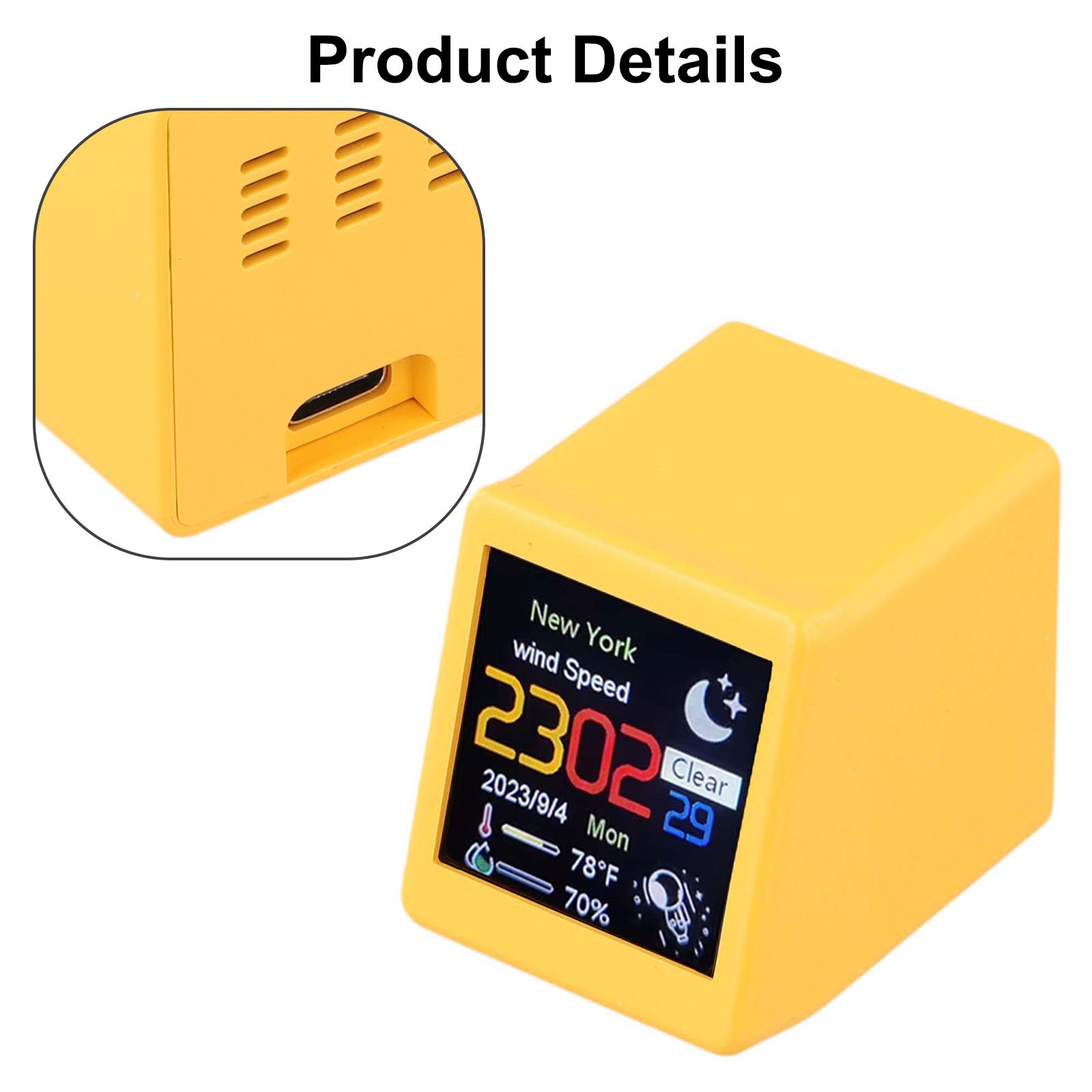 Multi Functional WiFi Weather Clock with Electronic Photo Album Feature