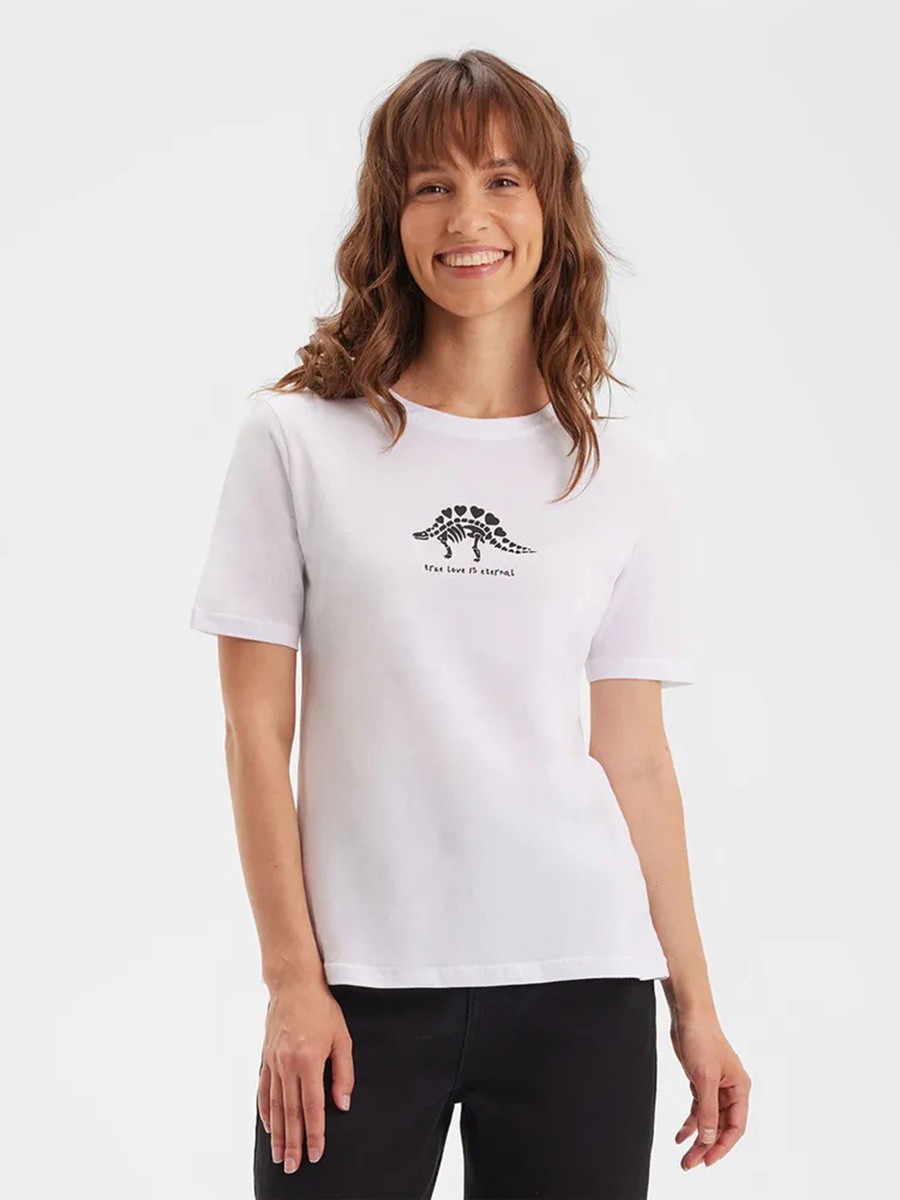 Lightweight Cotton T Shirt with Cartoon Print for Women Casual and Fashion - Picture 27 of 51