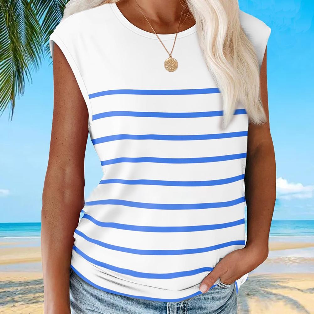 Women's Color Blocked Fashionable Casual Loose Knit Pullover Vest - Picture 31 of 32