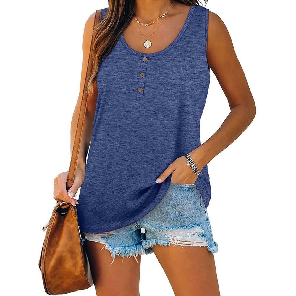 Loose Fit Round Neck Vest for Women Perfect for Vacation and Daily Use - Picture 11 of 14