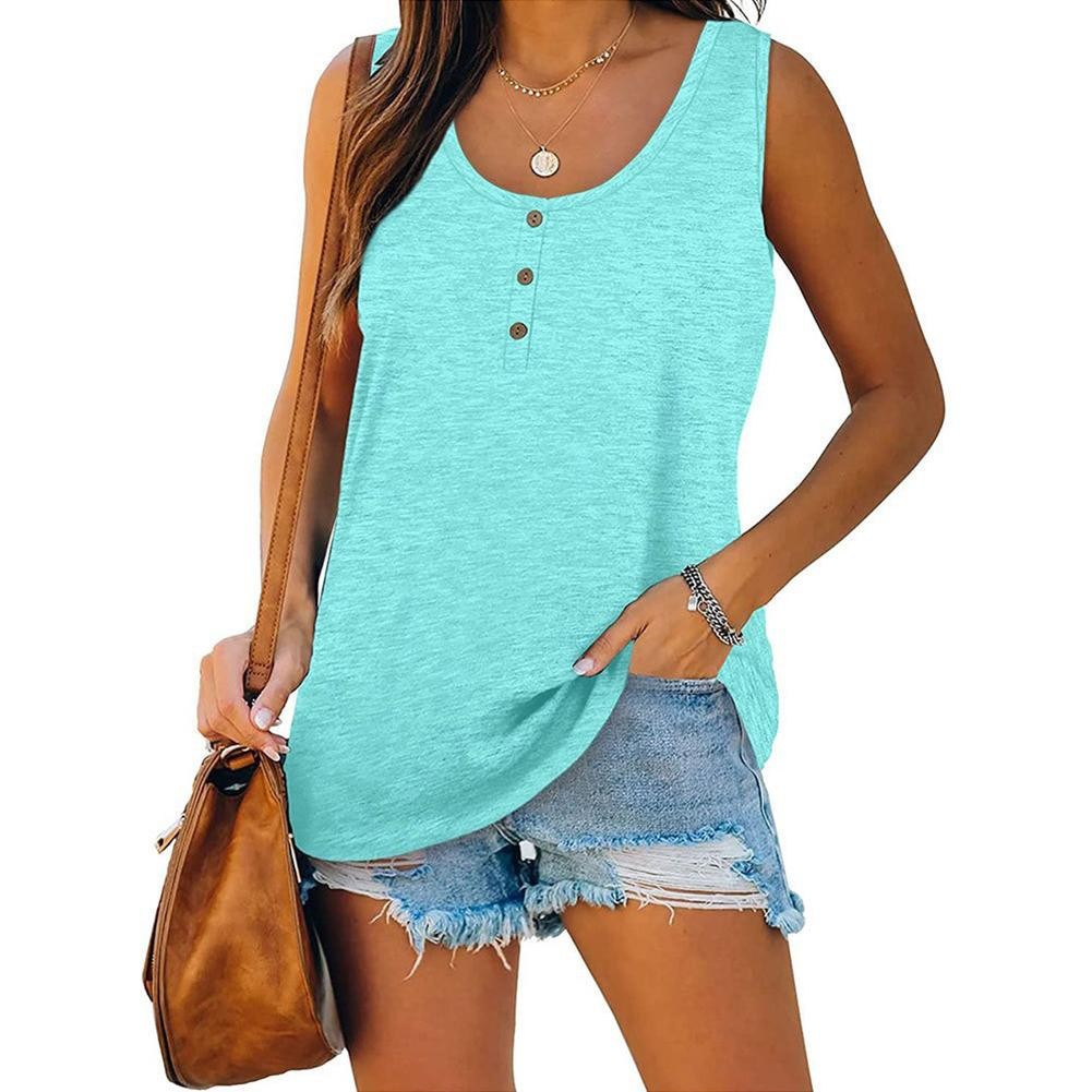 Loose Fit Round Neck Vest for Women Perfect for Vacation and Daily Use - Picture 12 of 14