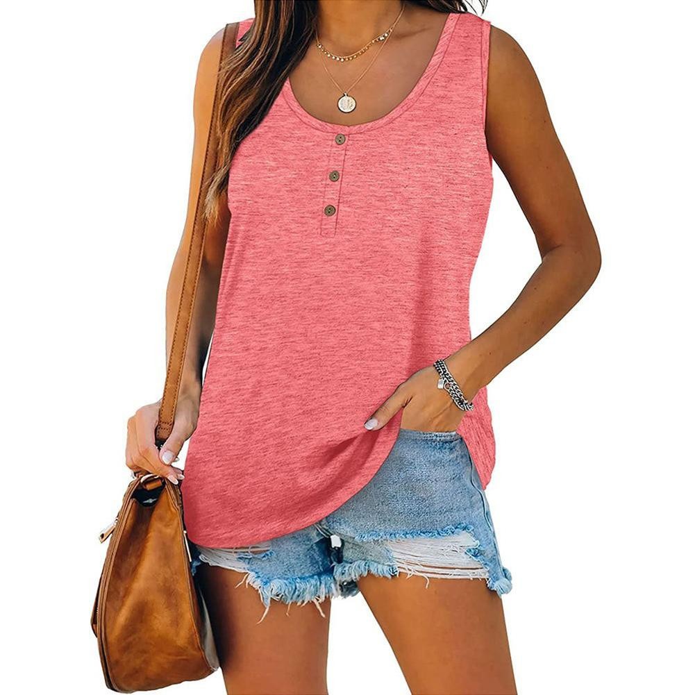 Loose Fit Round Neck Vest for Women Perfect for Vacation and Daily Use - Picture 7 of 14