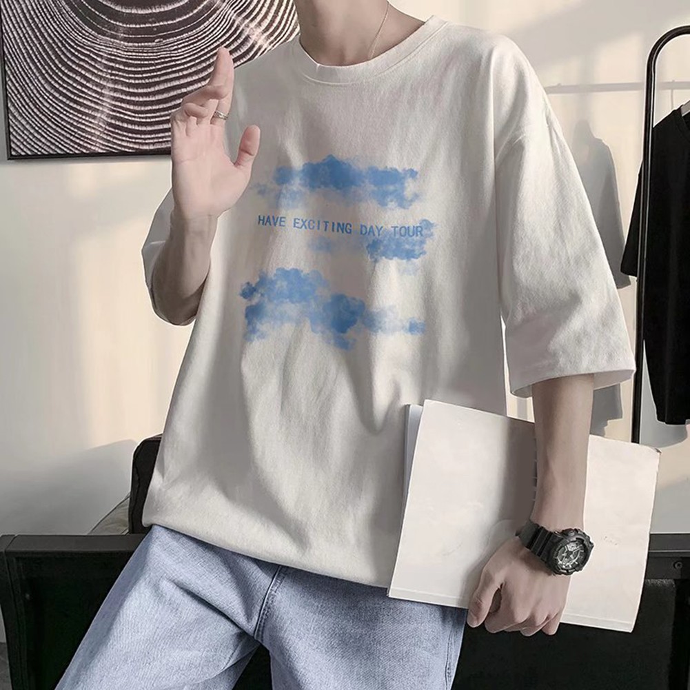 Breathable Mens T Shirt with Print Casual Short Sleeve for Summer Styles - Picture 11 of 20