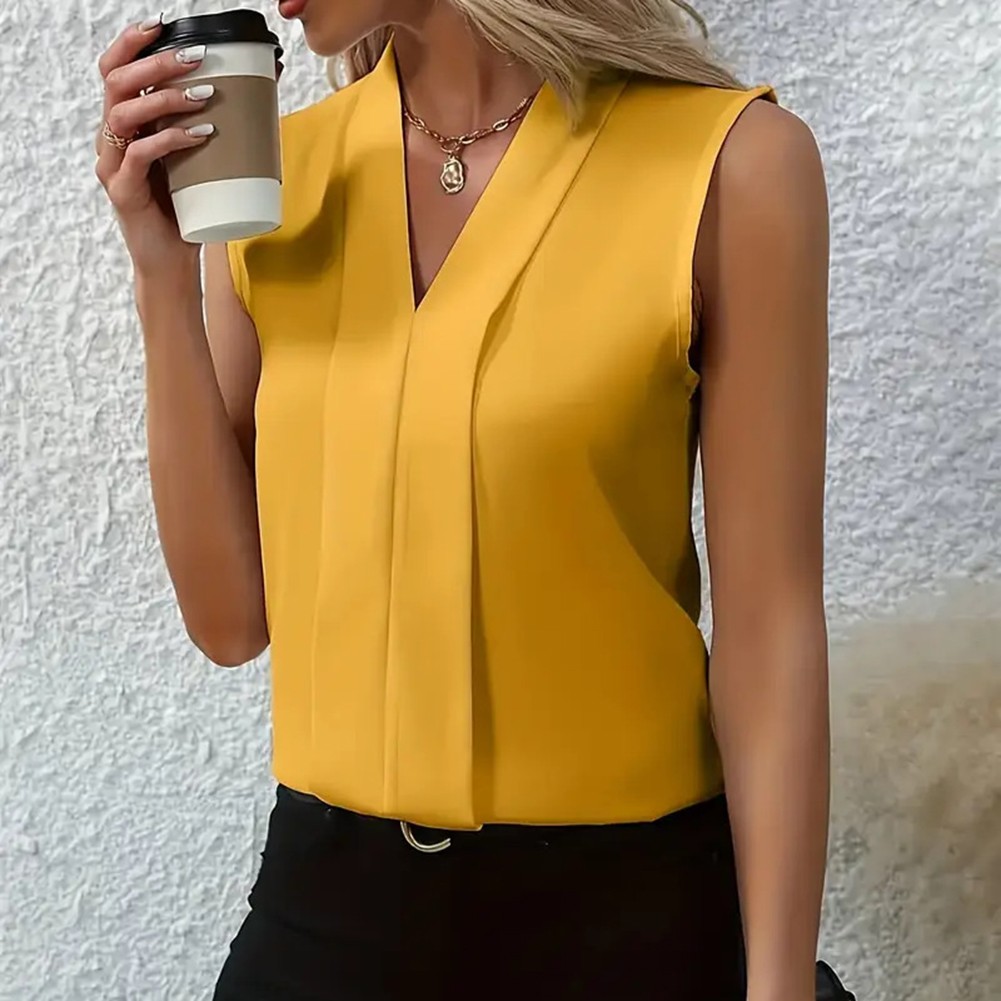 Light and Breathable V Neck Vest for Women Ideal for Spring and Summer Outings - Picture 36 of 84