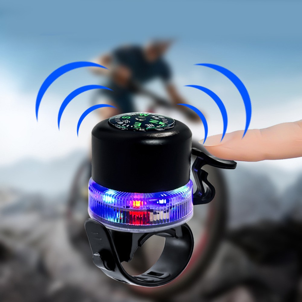 Cloche de vélo légère colorée avec USB rechargeable et boussole pour enfant - Photo 15/17