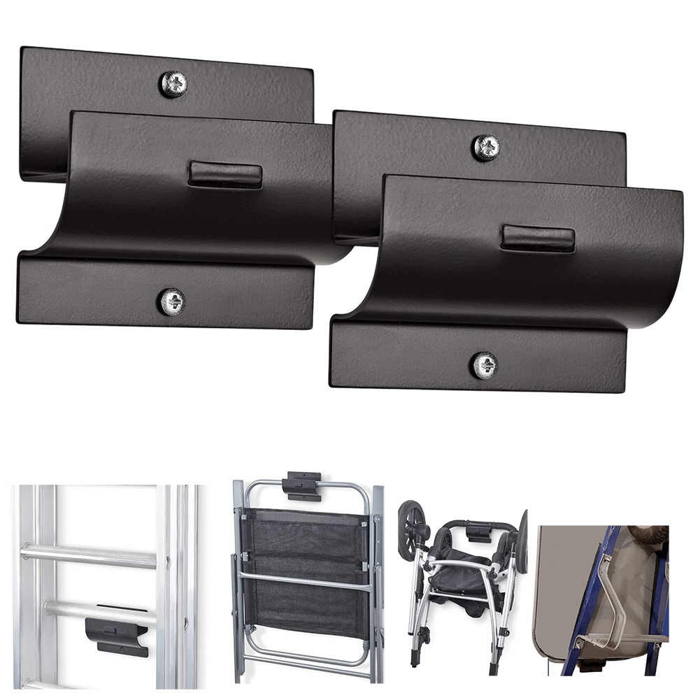 HEAVY DUTY WALL MOUNT LADDER HANGER STORAGE RACK FOR LADDERS AND WHEELBARROWS - Picture 17 of 24