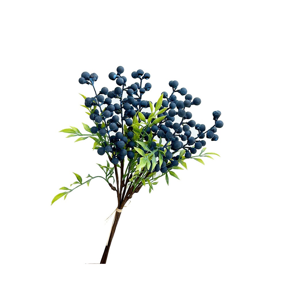 Artificial Blueberries Blueberry Stems Lightweight Design Multiple Uses