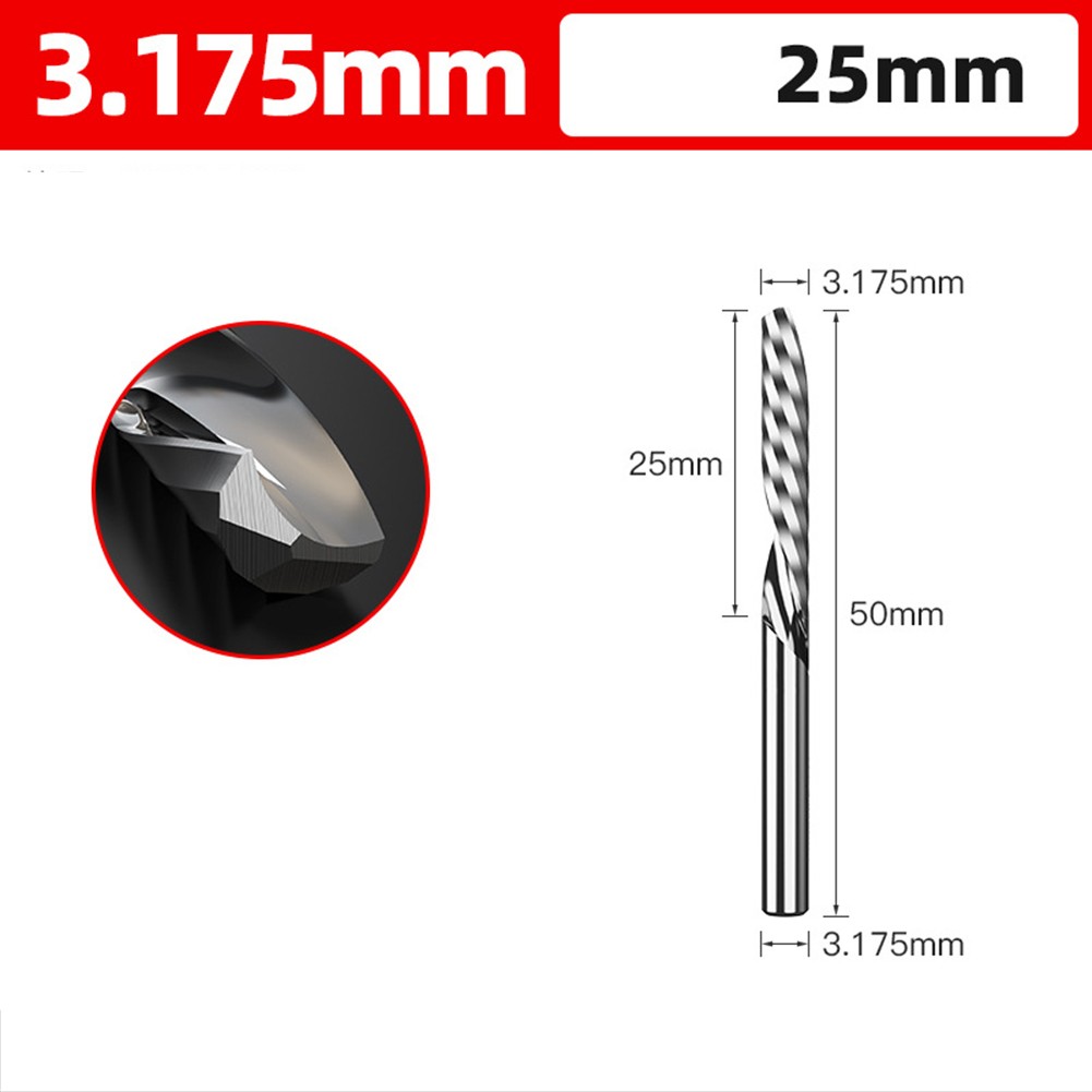 High Performance Left Spiral 3 175mm Shank End Mill for Woodworking Projects - Picture 24 of 29