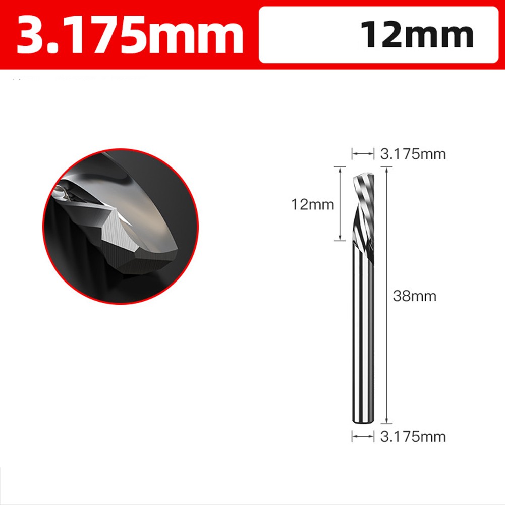 High Performance Left Spiral 3 175mm Shank End Mill for Woodworking Projects - Picture 16 of 29