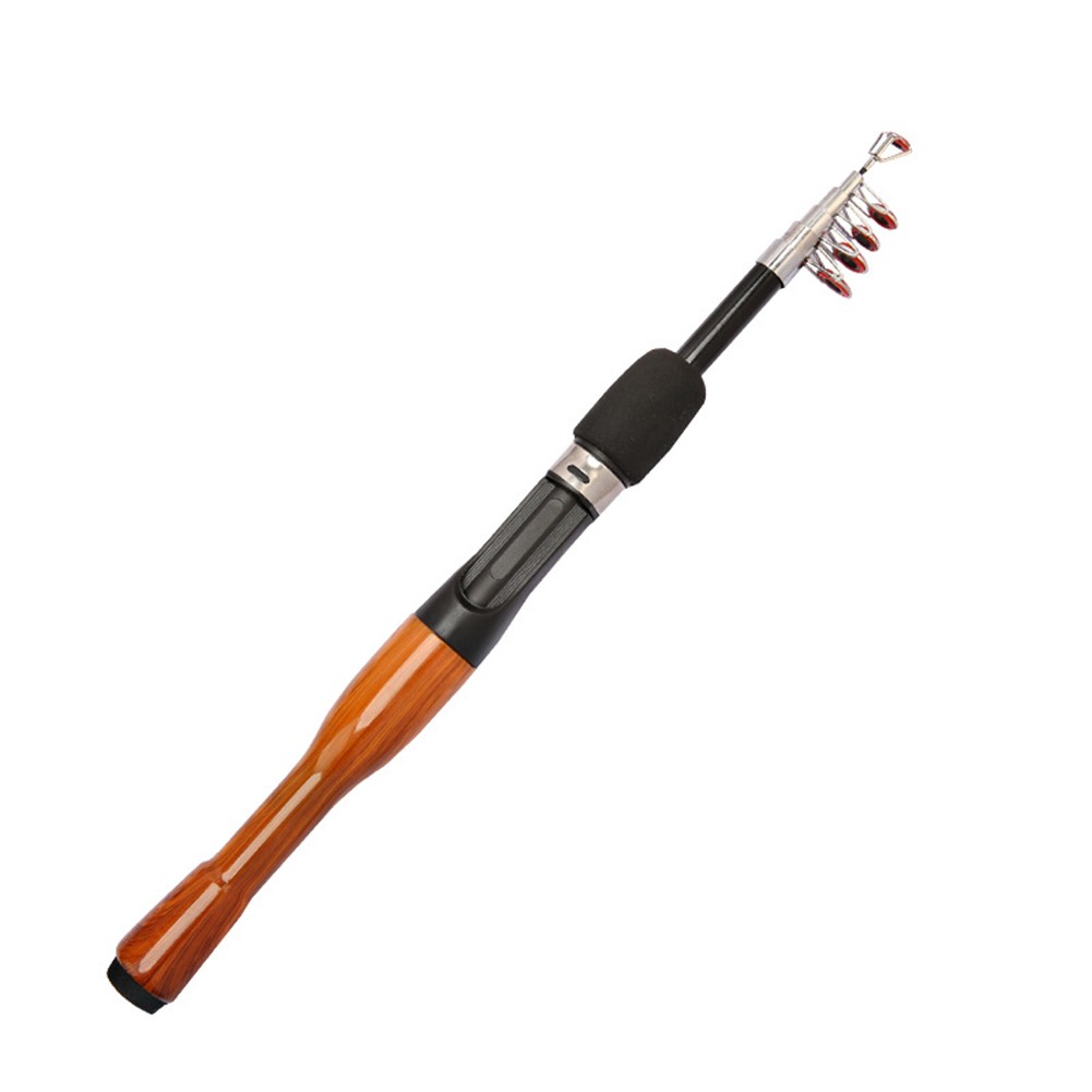 Lightweight Fishing Rod 1 6m 1 8m Black Fiberglass with Two Handle Styles