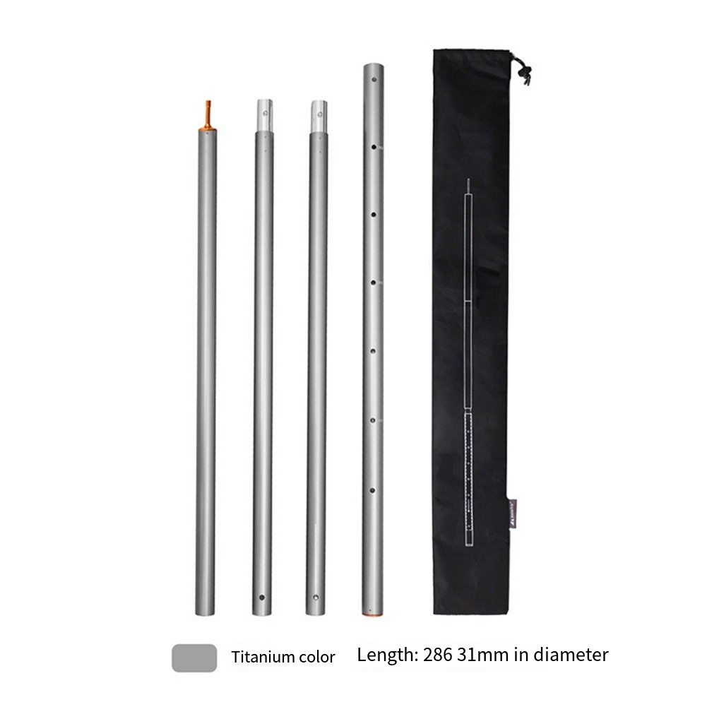 Compact 31MM Adjustable Aluminum Alloy Awning Pole Set for Travel Convenience