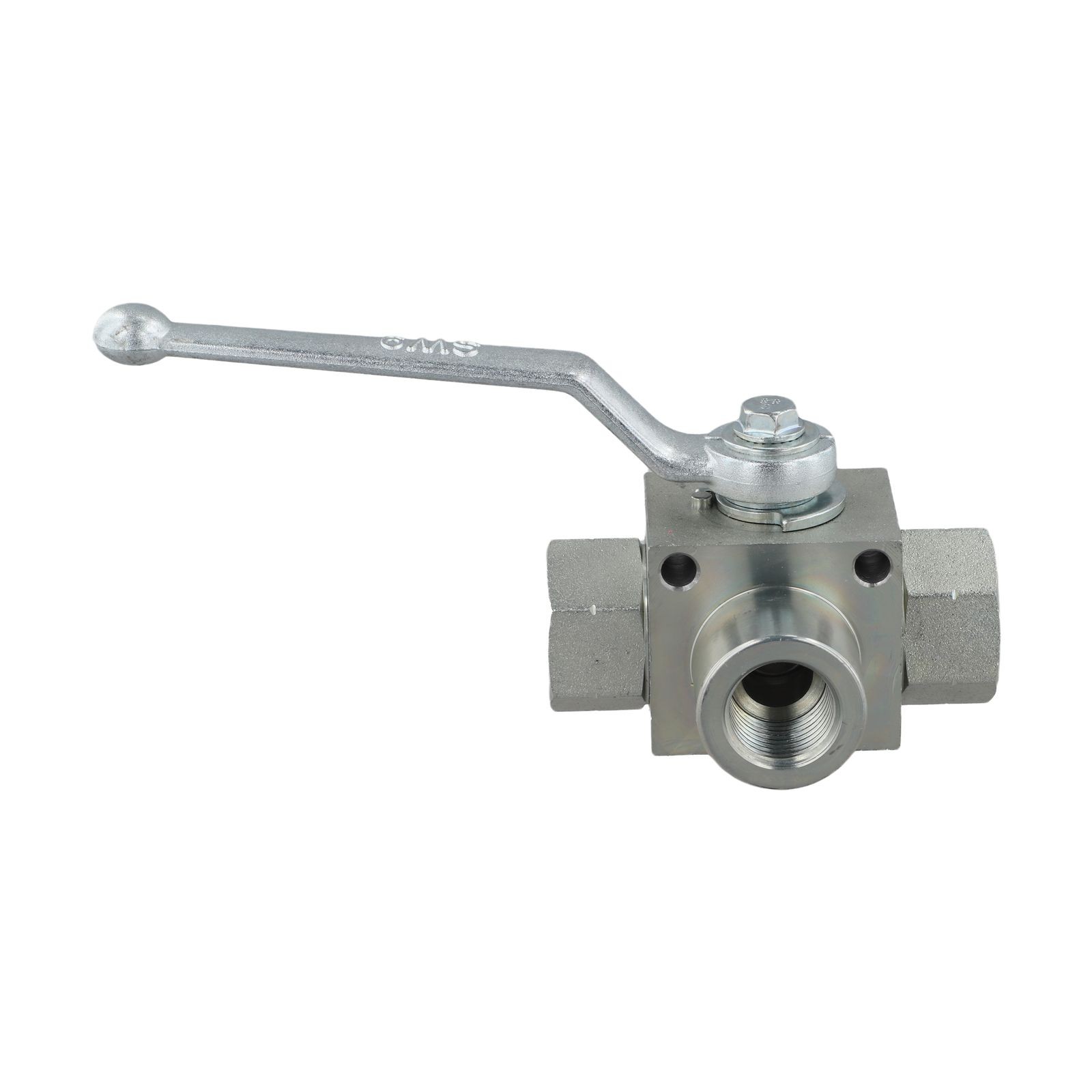 Carbon Steel NPT12 3 Way Hydraulic Ball Valve 7250 PSI for Industrial Use - Picture 30 of 43