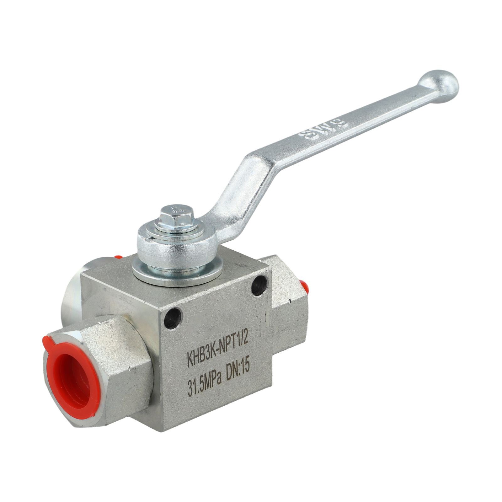 Carbon Steel NPT12 3 Way Hydraulic Ball Valve 7250 PSI for Industrial Use - Picture 38 of 43