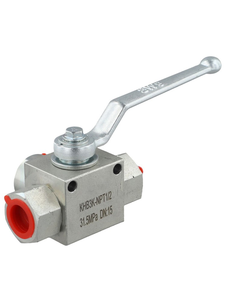 Carbon Steel NPT12 3 Way Hydraulic Ball Valve 7250 PSI for Industrial Use - Picture 36 of 43