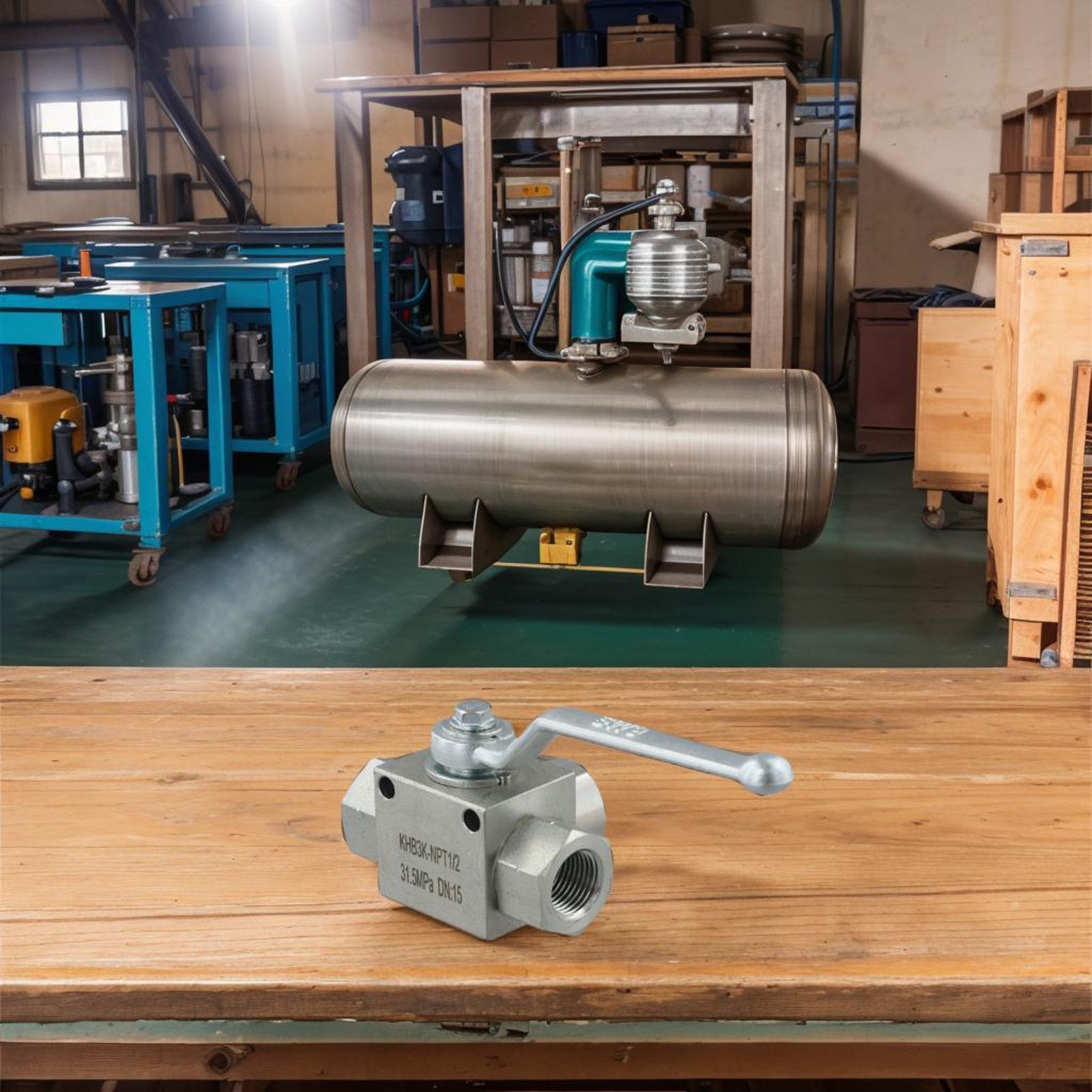 Carbon Steel NPT12 3 Way Hydraulic Ball Valve 7250 PSI for Industrial Use - Picture 13 of 43