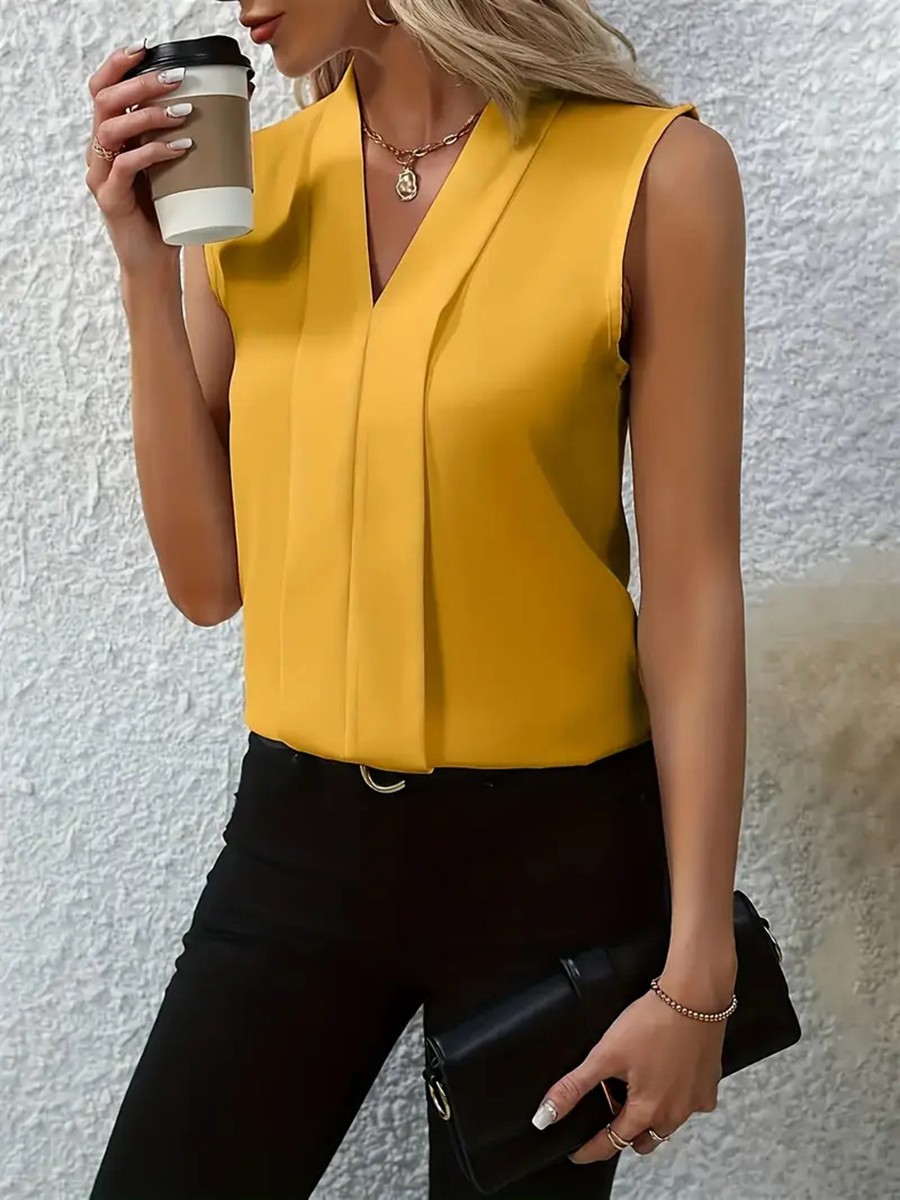 Light and Breathable V Neck Vest for Women Ideal for Spring and Summer Outings - Picture 32 of 84