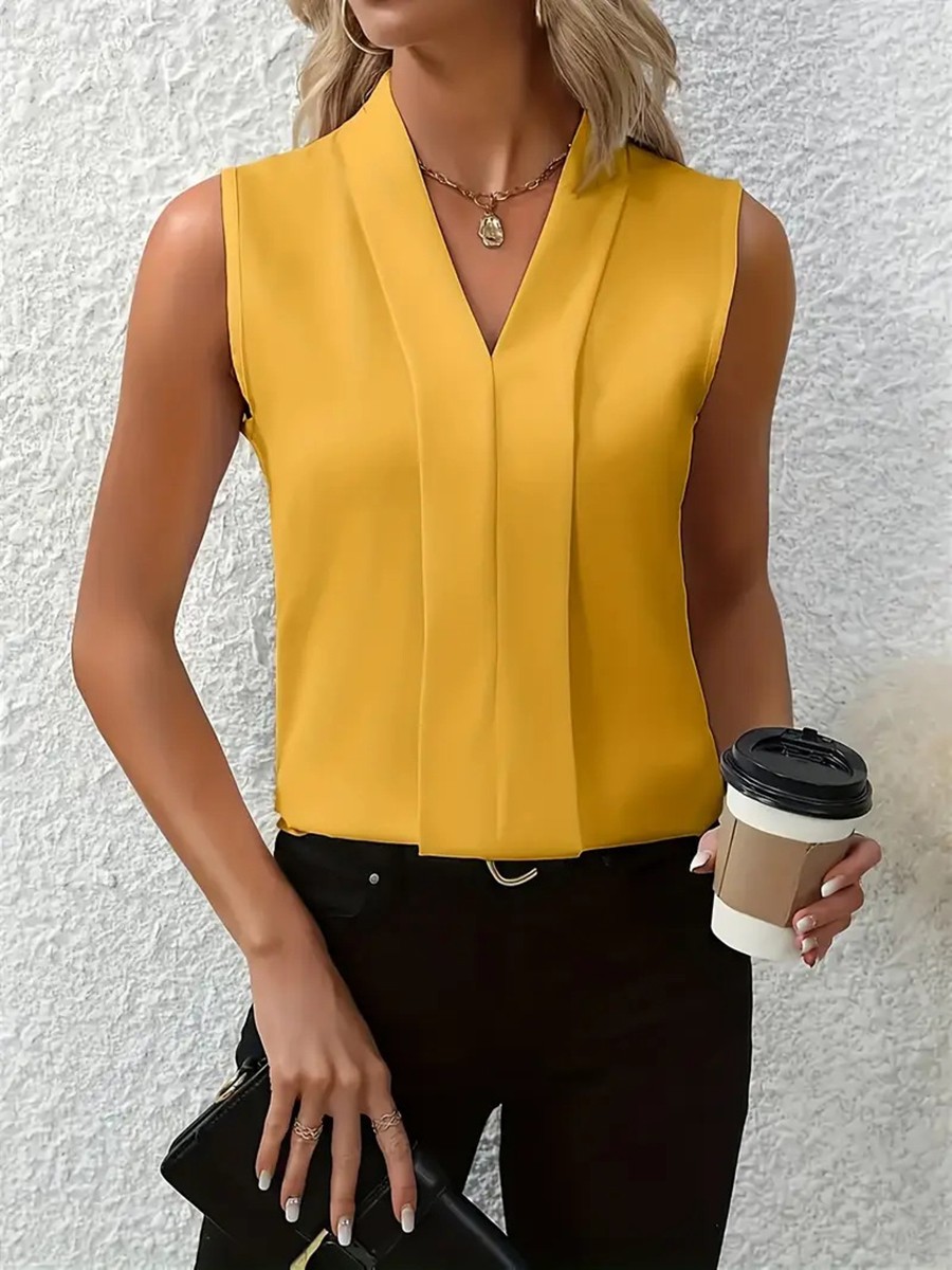 Light and Breathable V Neck Vest for Women Ideal for Spring and Summer Outings - Picture 47 of 84