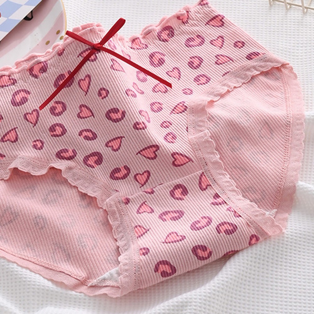 Delightful Cotton Underwear with Cartoon Bear for Women Triangle Style - Picture 13 of 15