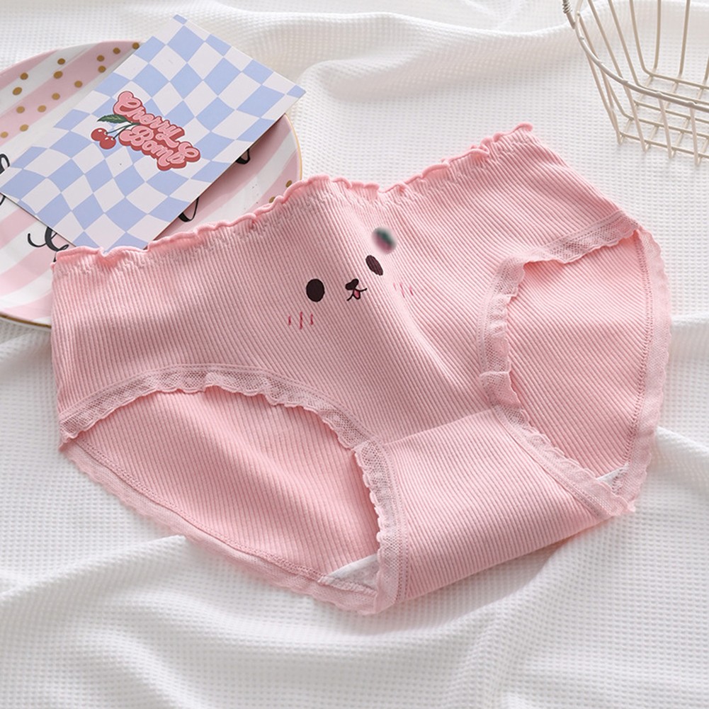 Delightful Cotton Underwear with Cartoon Bear for Women Triangle Style - Picture 15 of 15