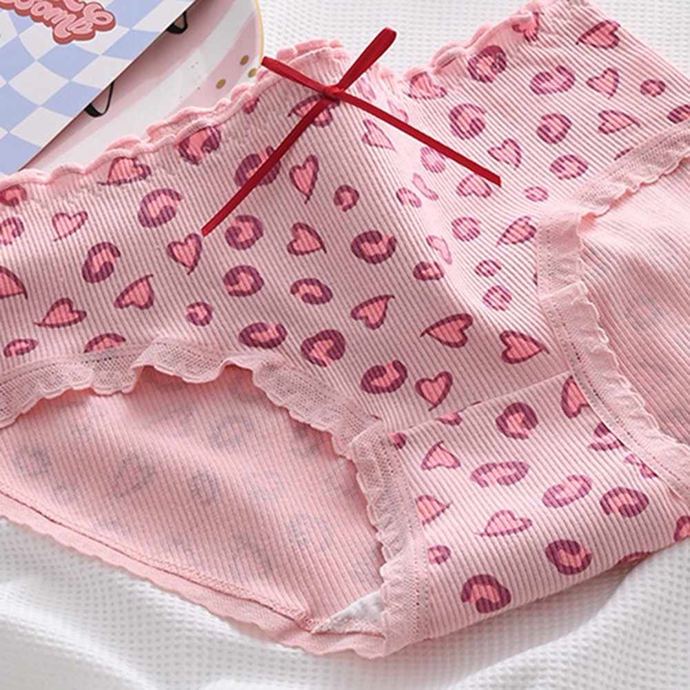 Delightful Cotton Underwear with Cartoon Bear for Women Triangle Style - Picture 14 of 15