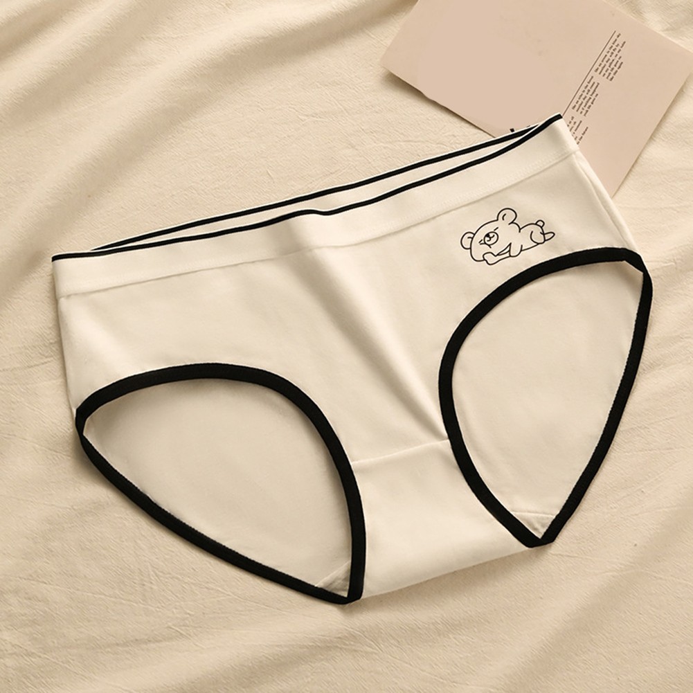 Women Cartoon Underwear Cotton Double Layer Triangle Pants for Comfort - Picture 13 of 15