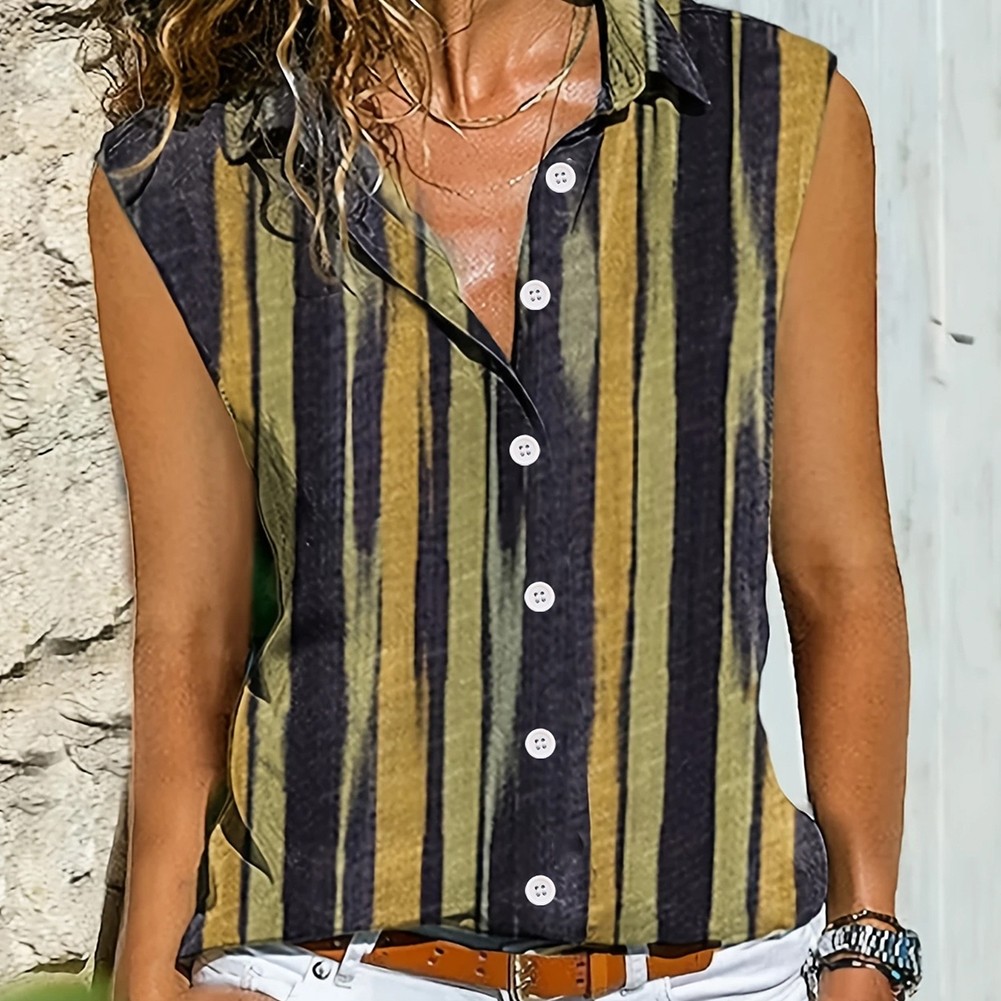 Trendy Women's Printed Button Cardigan Casual Vest for Spring and Summer Wear - Picture 83 of 84