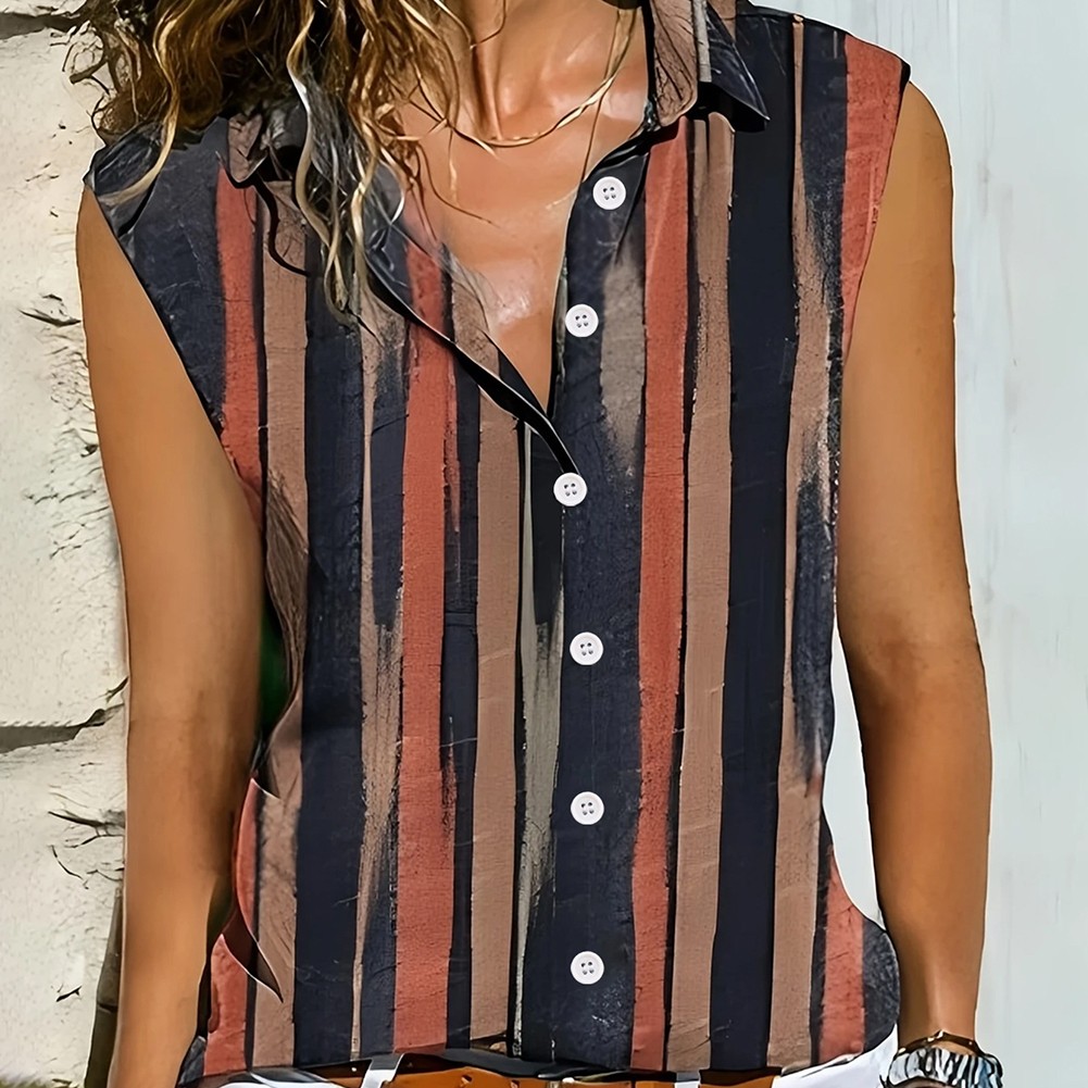 Trendy Women's Printed Button Cardigan Casual Vest for Spring and Summer Wear - Picture 53 of 84