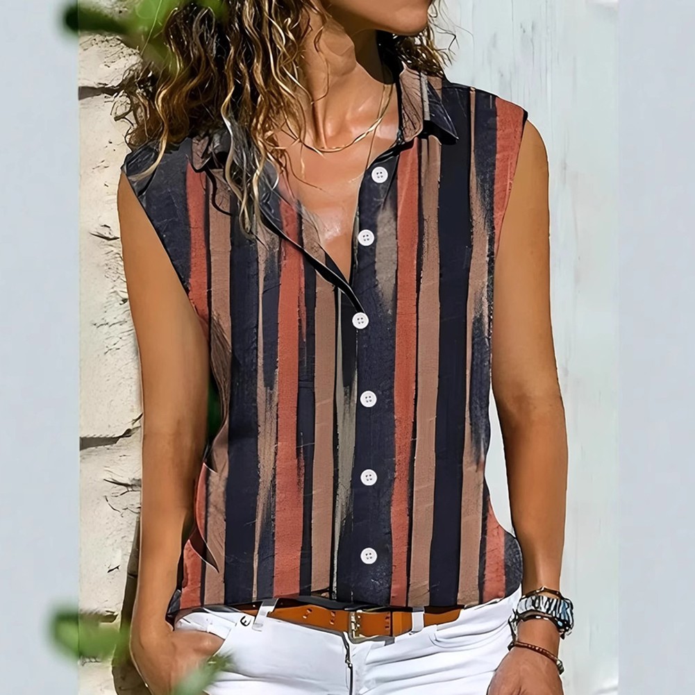 Trendy Women's Printed Button Cardigan Casual Vest for Spring and Summer Wear - Picture 37 of 84