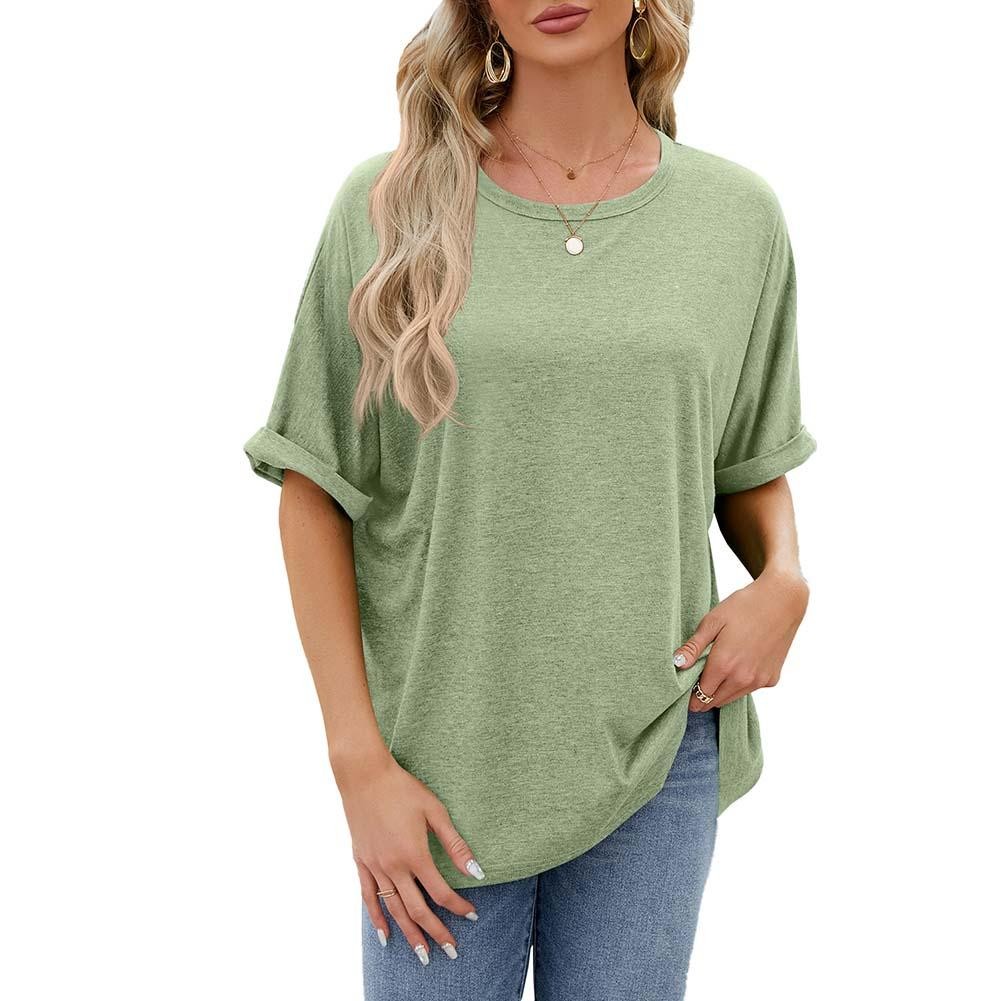 Fashionable Women's Loose Short Sleeve Shirt for Casual and Relaxed Days - Picture 7 of 20