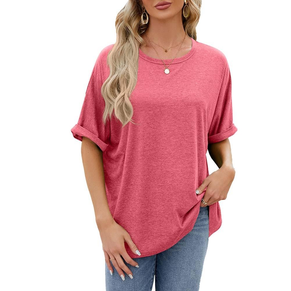 Fashionable Women's Loose Short Sleeve Shirt for Casual and Relaxed Days - Picture 9 of 20