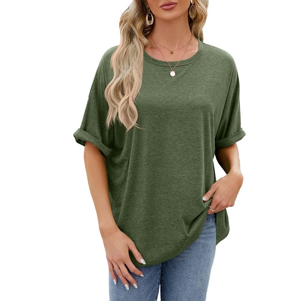 Fashionable Women's Loose Short Sleeve Shirt for Casual and Relaxed Days - Picture 12 of 20