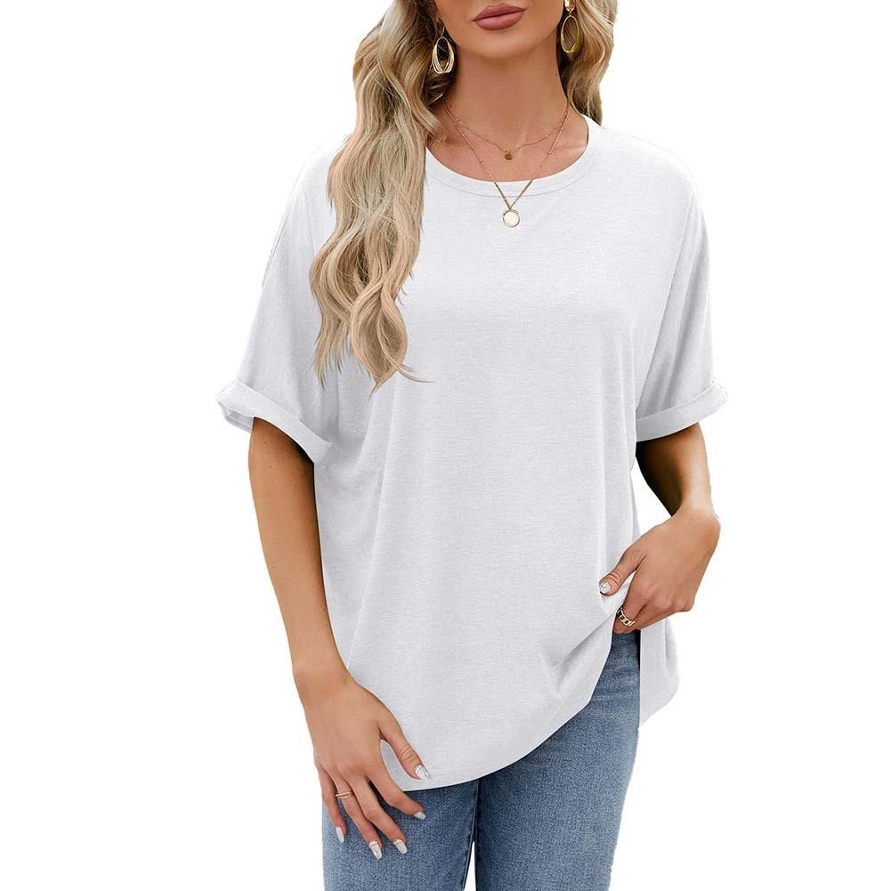 Fashionable Women's Loose Short Sleeve Shirt for Casual and Relaxed Days - Picture 5 of 20