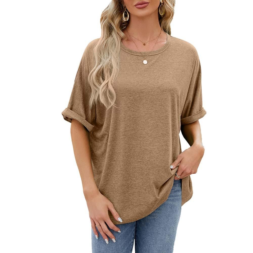 Fashionable Women's Loose Short Sleeve Shirt for Casual and Relaxed Days - Picture 14 of 20