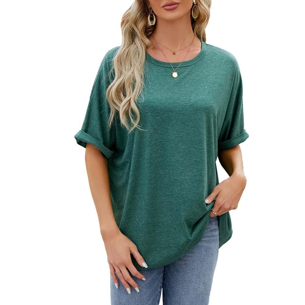 Fashionable Women's Loose Short Sleeve Shirt for Casual and Relaxed Days - Picture 19 of 20