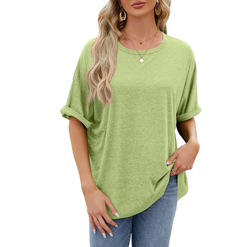 Fashionable Women's Loose Short Sleeve Shirt for Casual and Relaxed Days - Picture 6 of 20