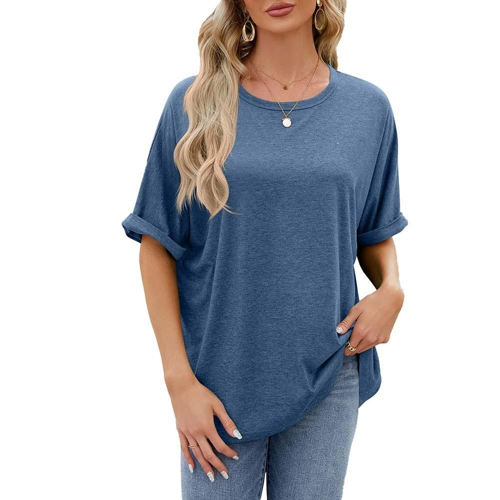 Fashionable Women's Loose Short Sleeve Shirt for Casual and Relaxed Days - Picture 17 of 20