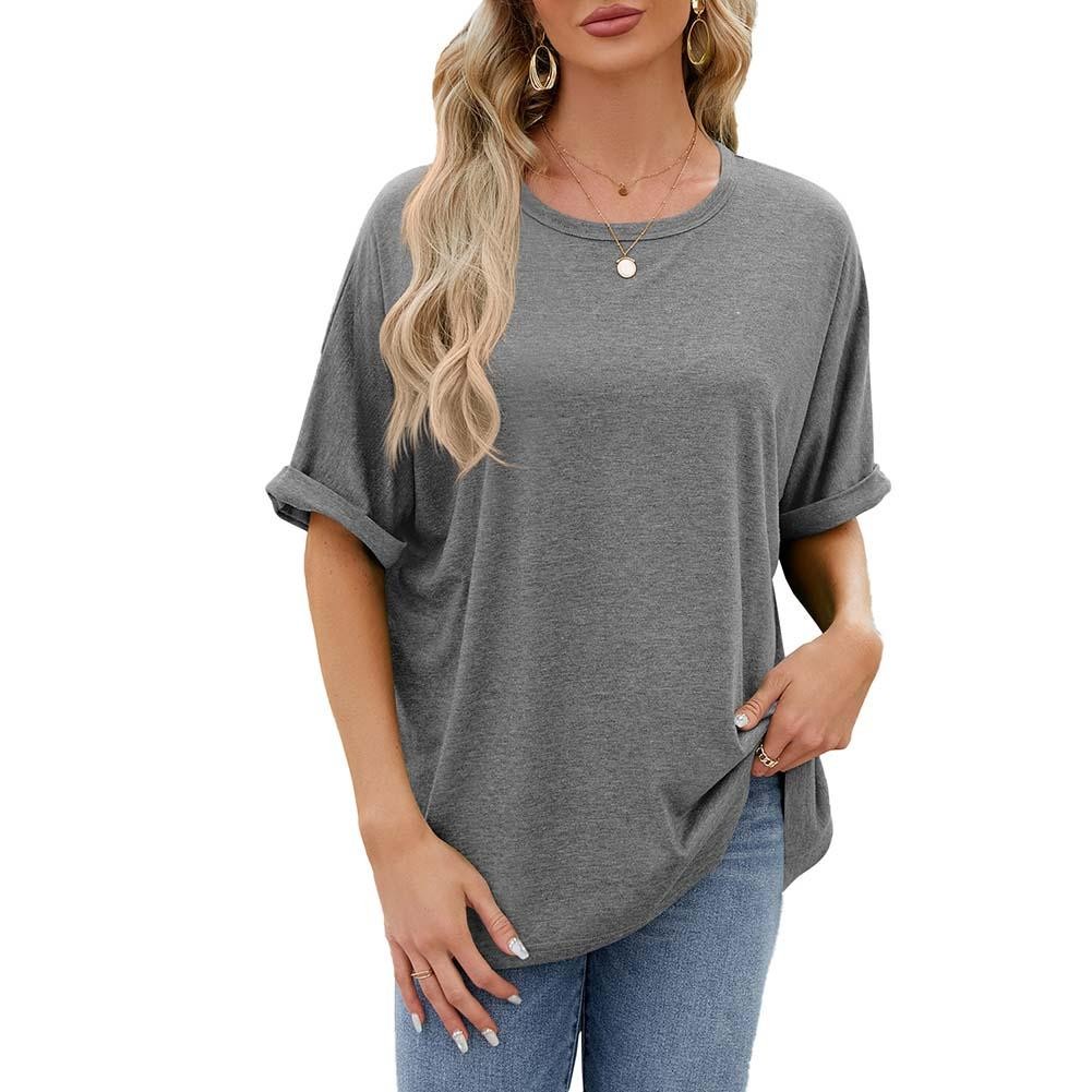 Fashionable Women's Loose Short Sleeve Shirt for Casual and Relaxed Days - Picture 10 of 20