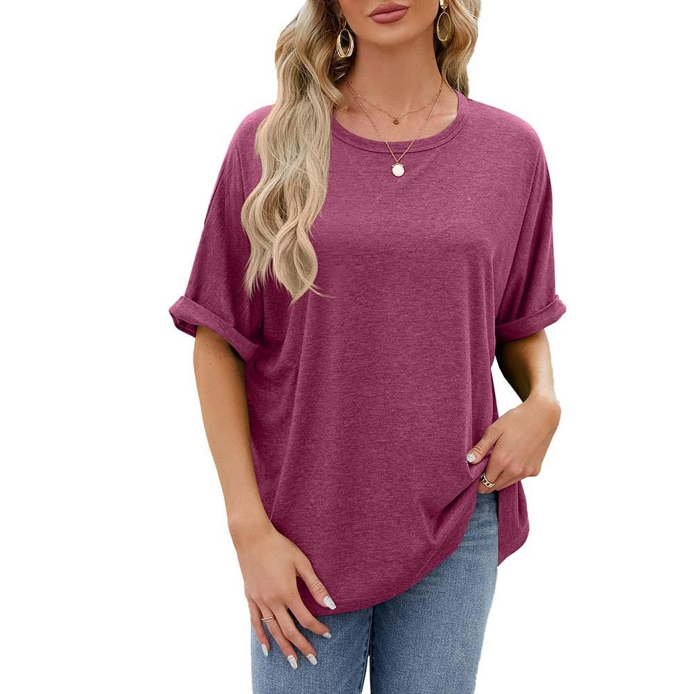 Fashionable Women's Loose Short Sleeve Shirt for Casual and Relaxed Days - Picture 11 of 20