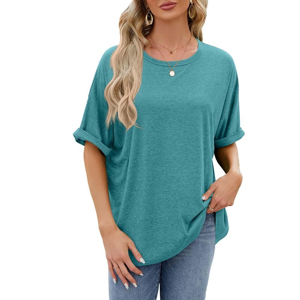 Fashionable Women's Loose Short Sleeve Shirt for Casual and Relaxed Days - Picture 15 of 20