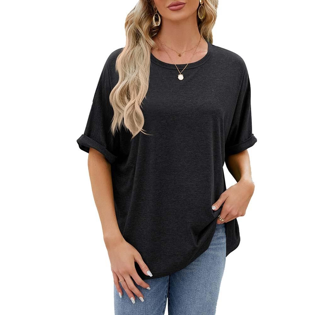 Fashionable Women's Loose Short Sleeve Shirt for Casual and Relaxed Days - Picture 8 of 20