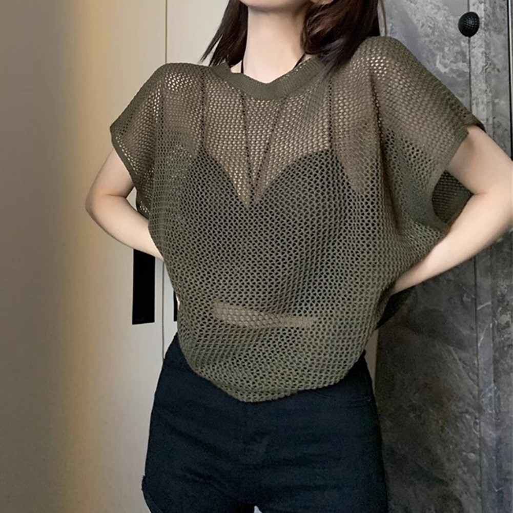 Fashion Vintage Women T Shirts with Hollow Out Design for Warm Weather - Picture 26 of 38