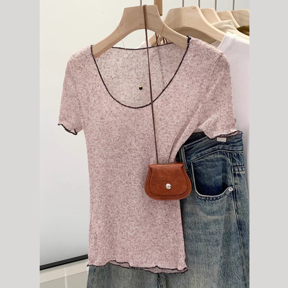 Fashion Women Summer Solid V Neck Short Sleeve T Shirts All Match Style - Picture 16 of 19
