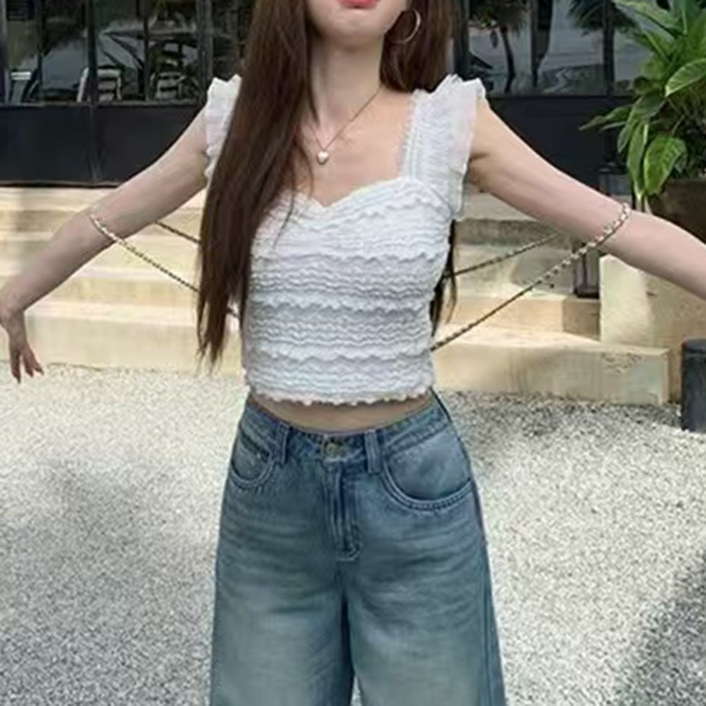 Vintage Lace Tank Top for Women Stylish Summer Vest for Casual Outings - Picture 19 of 20