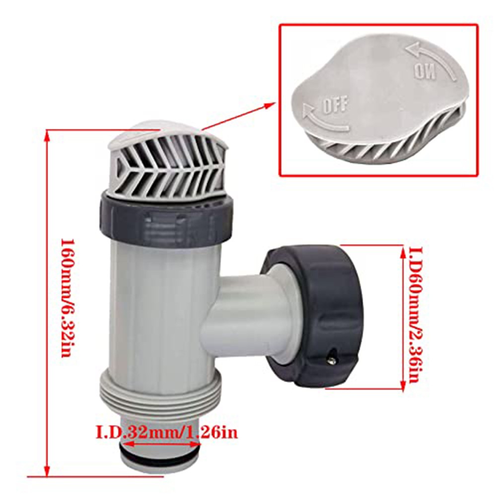 Complete Replacement Kit Hose Adapter & Plunger Valve for Above Ground Pools