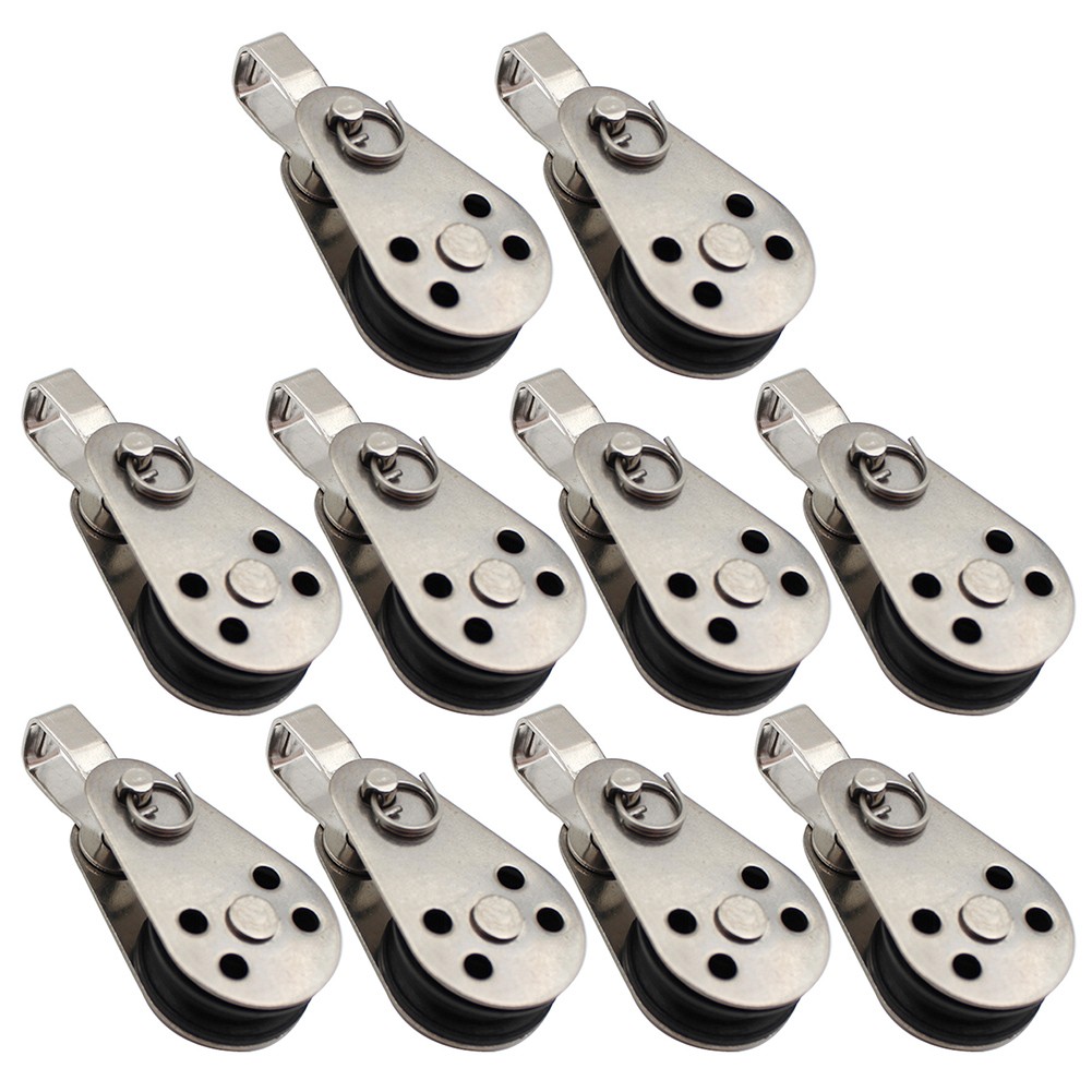 Poleas de acero inoxidable de 10 piezas para uso seguro de navegación y kayak en barco - Imagen 12 de 16
